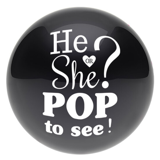 Gender Reveal Ballon Leeg - Pop To See - 60 cm - Los Blauwe en Roze Confetti