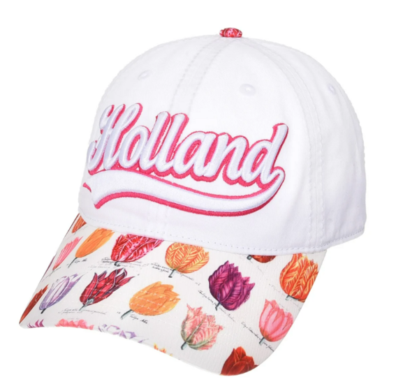 Souvenir Pet - Wit - Cap Tulpen - Volwassenen