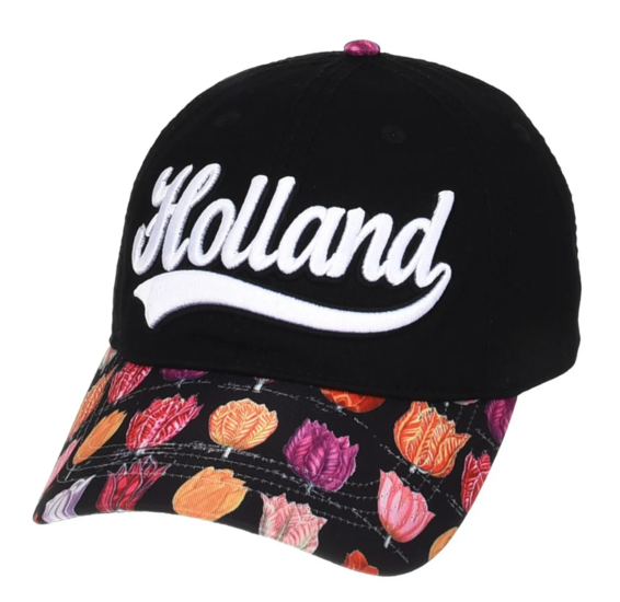Souvenir Pet - Zwart - Cap Tulpen - Volwassenen