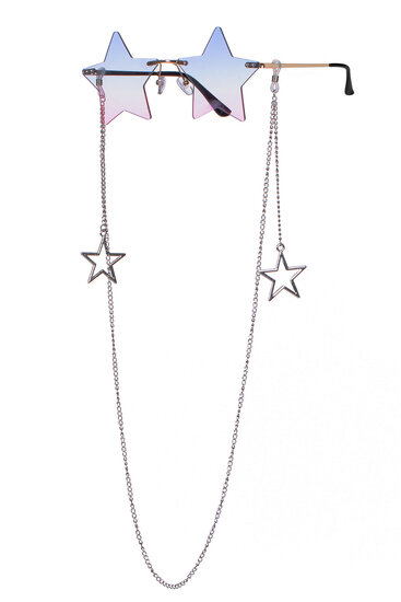 Feestbril - Festival Bril - Ster met Ketting