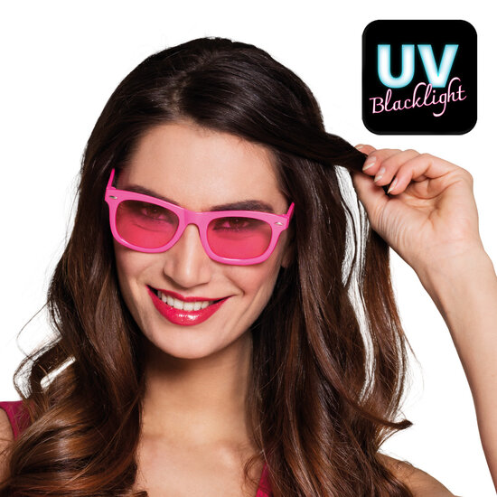 Partybril dance neon roze