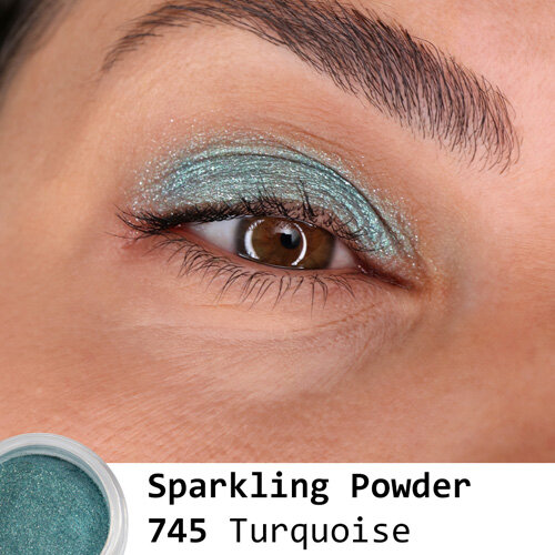 Grimas Glitters - Sparkling Powder - Turquoise - 745 - 5 ml