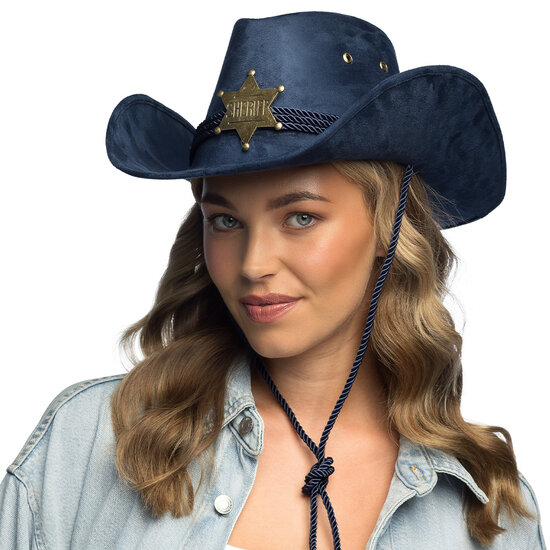 Cowboyhoed Sheriff Tennessee - Suede Blauw - Volwassenen 