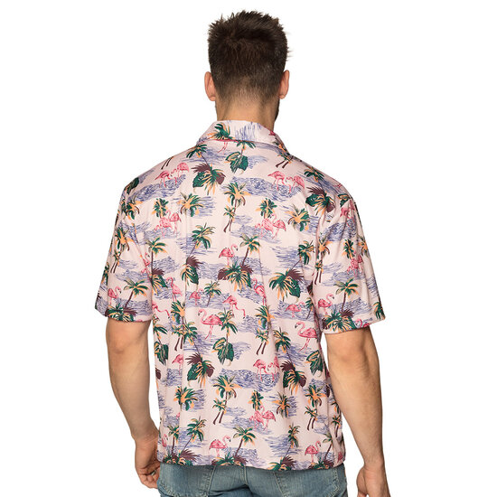 Hawaii T-shirt Flamingo - Strandfeest - Volwassenen