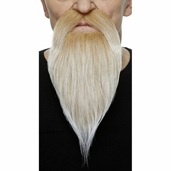 Snor met Baard - Blond Imitatiebont - Zelfklevend