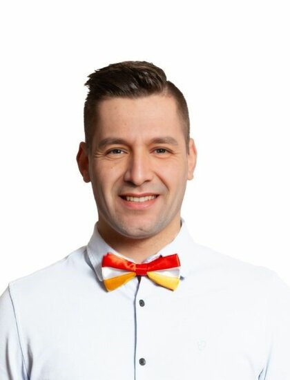 Vlinderstrikje - Oeteldonk - Rood-Wit-Geel - Verstelbaar