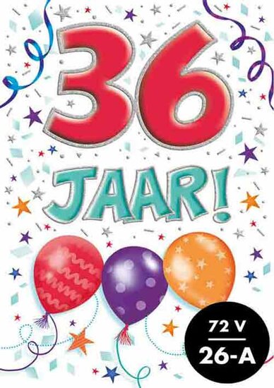 Verjaardagskaart - That Funny Age - 36 jaar - met Envelop