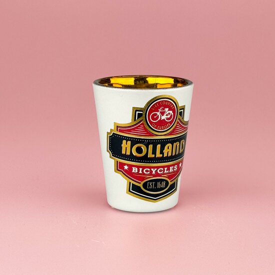 Shotglas - Holland Bicycles - Goudfolie