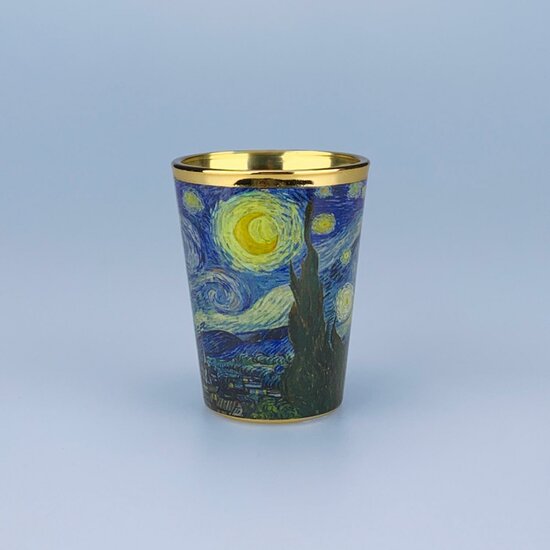 Shotglas - Starry Night van Gogh - Goudfolie