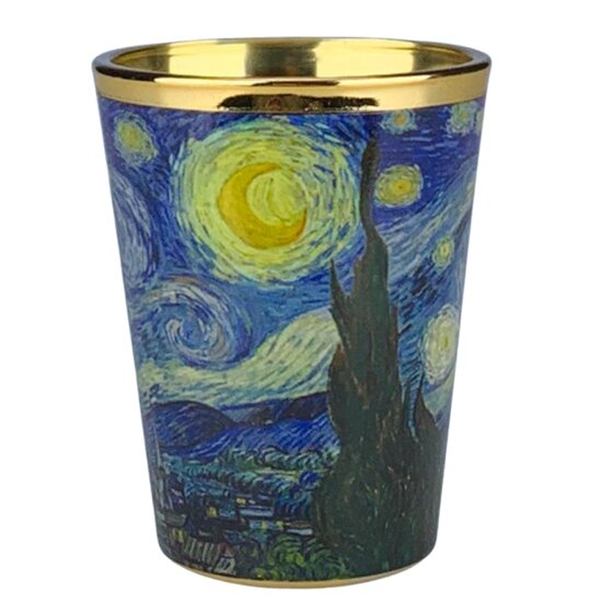 Shotglas - Starry Night van Gogh - Goudfolie