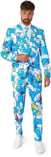 Opposuits - Carnavalskleding Heren - The Smurfs 3-delig