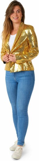 Opposuits Jasje Goud - Sequins Gold Colbert - Dames