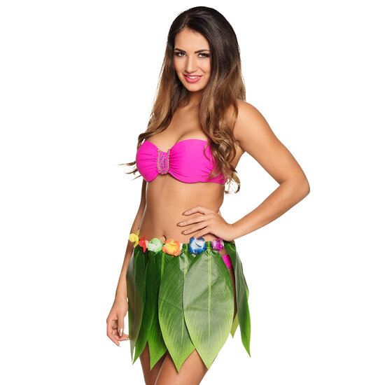 Hawaii Rokje Palmbladeren - Strandfeest Volwassenen