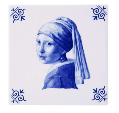 Tegel - Meisjes Met Parel - Delfts blauw