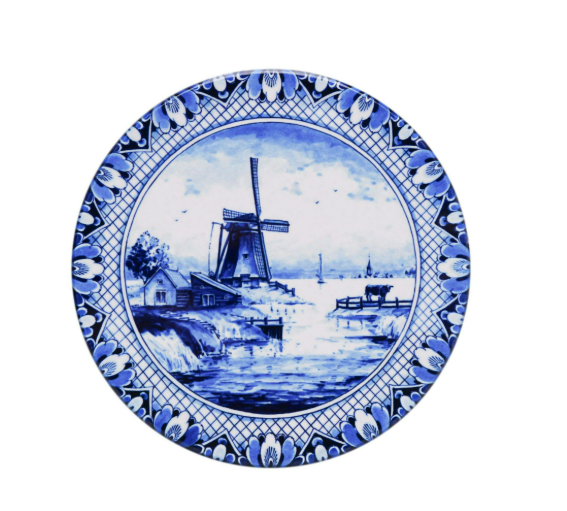 Pannenonderzetter - Molen - Delfts blauw - 18 cm