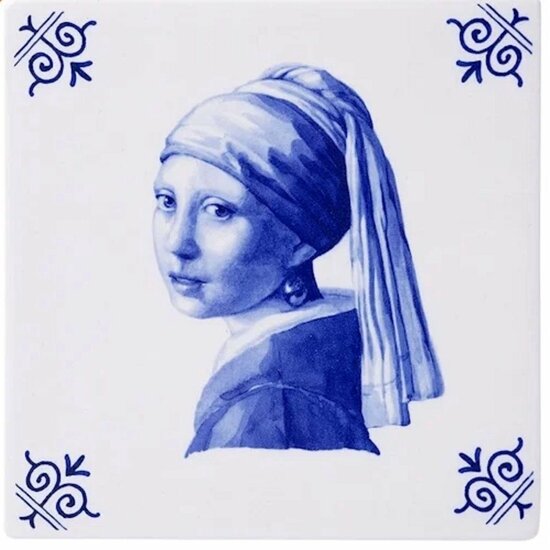 Tegel - Meisjes Met Parel - Delfts blauw