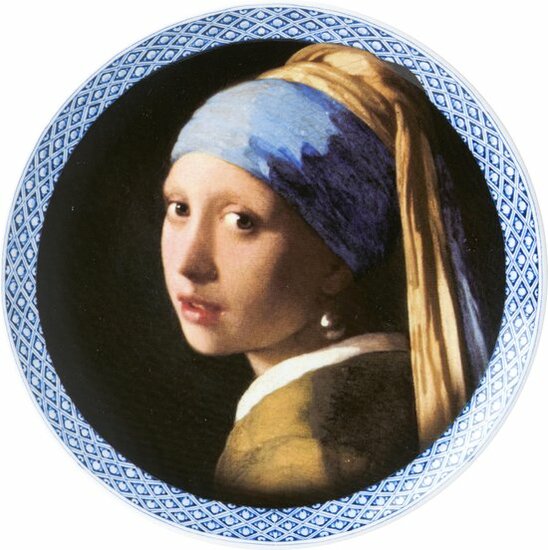Bord - Meisje met Parel - Keramiek - 20 x 20 cm
