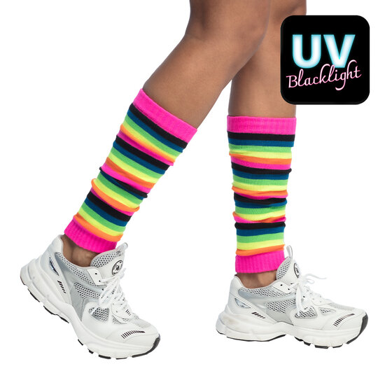 Beenwarmers regenboog neon