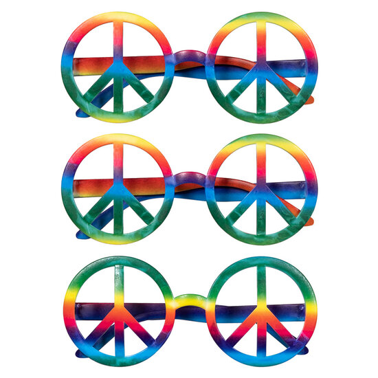 Set partybrillen hippie 3 stuks