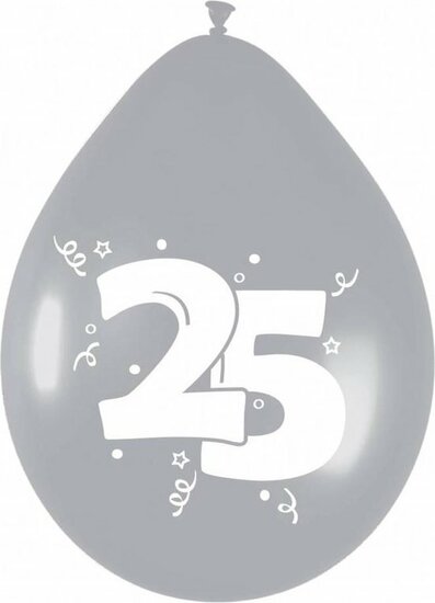 Ballonnen 25 jaar zilver