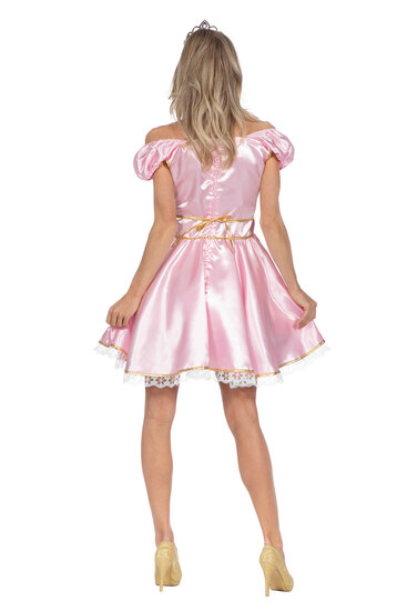 Prinsessen Jurk Sexy - Kort Model - Roze-Goud - Dames