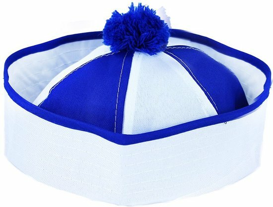 Navy cap marine populair blauw-wit