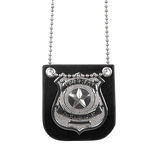 Politie badge met koord