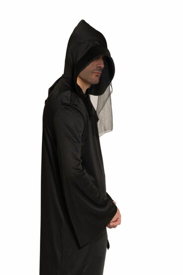 Magere Hein Kostuum - Grim Reaper - Zwart - Volwassenen