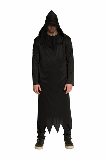 Magere Hein Kostuum - Grim Reaper - Zwart - Volwassenen