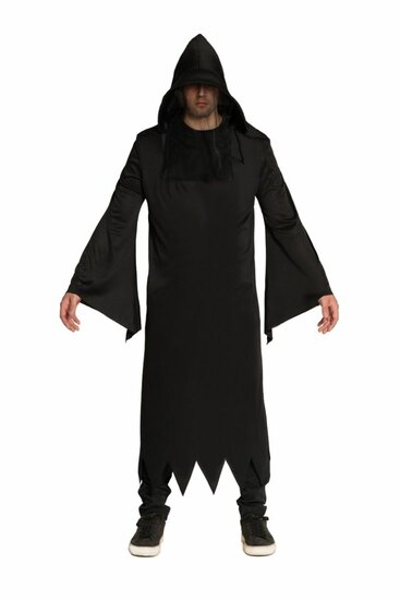 Magere Hein Kostuum - Grim Reaper - Zwart - Volwassenen