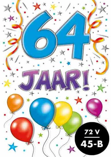 Verjaardagskaart That funny age 64 jaar