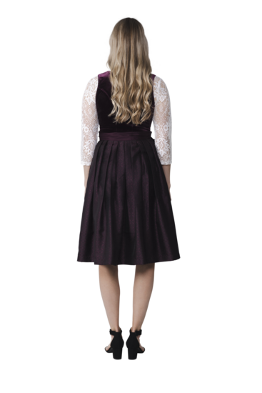 Dirndl Jurkje Deluxe - Velvet Jacquard - Aubergine - Dames