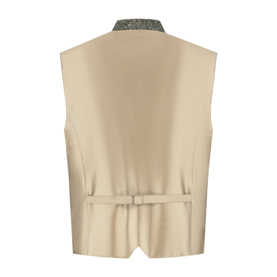 Oktoberfest Traditioneel Vest - Herenvest Jacquardpatroon - Groen-Beige