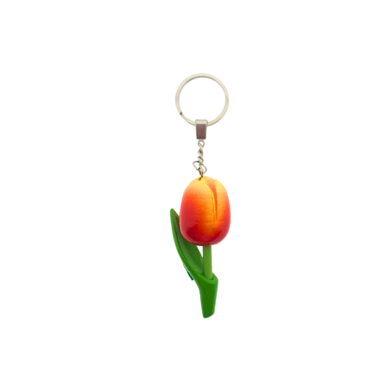 Sleutelhanger tulp rood/geel