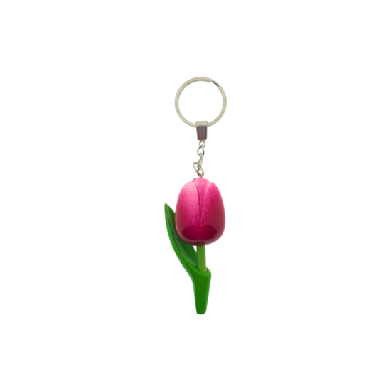 Sleutelhanger tulp roze