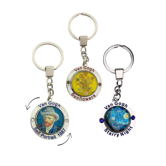Sleutelhanger - Mono Spinning - Van Gogh - Starry Night