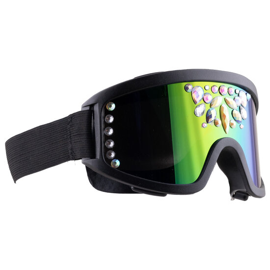 Skibril Strass Steentjes - Parelmoer Gems - Fout Feest - Volwassenen