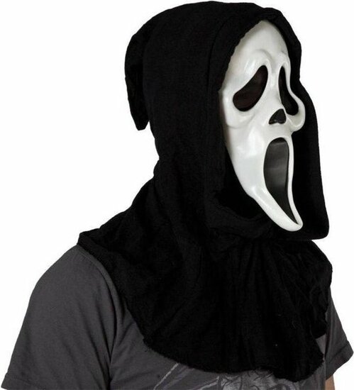 Scream Masker & Mes - Scream Met Kap Licenti
