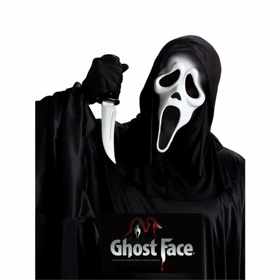 Scream Masker & Mes - Scream Met Kap Licenti