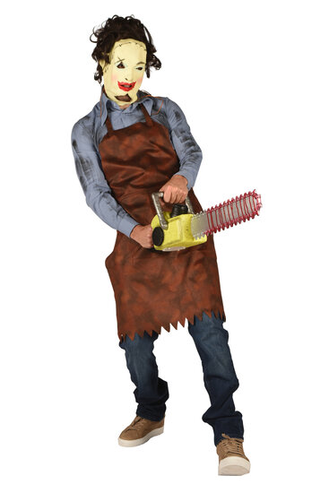 Leatherface Schort Bruin - Halloween Kleding - Volwassenen
