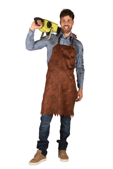 Leatherface Schort Bruin - Halloween Kleding - Volwassenen