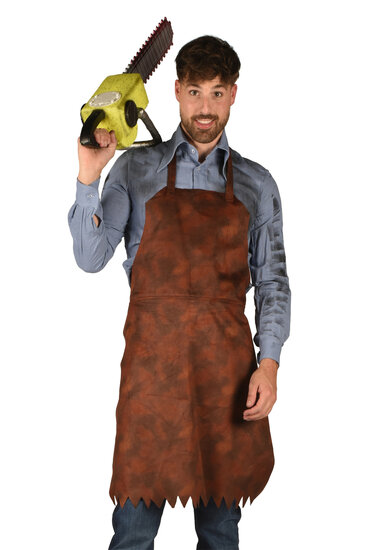 Leatherface Schort Bruin - Halloween Kleding - Volwassenen