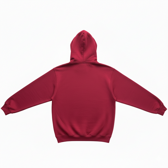 Airborne Trui - Hoodie Maroon Rood Met Embossed Pegasus - Volwassenen