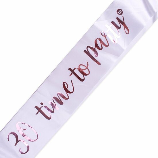 Sjerp 30 jaar - 30 Time To Party - Wit - Ros&eacute; Goud