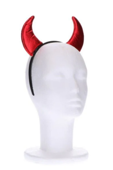 Duivel Hoorntjes - Duivel Diadeem - Glitter Rood