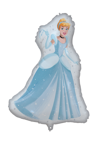 Folieballon - Prinses Lichtblauwe Jurk - 97 cm - Helium- en Luchtvulling