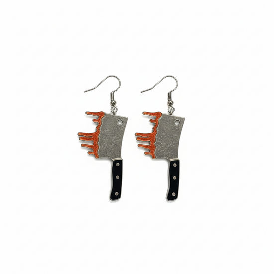 Oorbellen Bloederig Bijl - Halloween