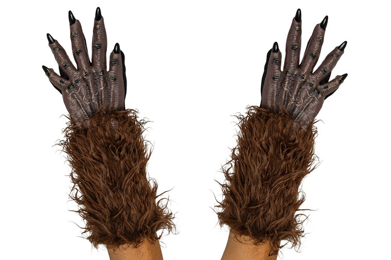 Weerwolf Handschoenen - Halloween Harige Wolf - Volwassenen