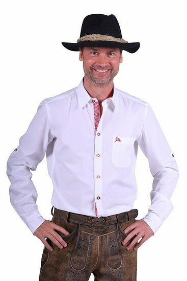 Oktoberfest Blouse Christian - Overhemd Wit - Heren