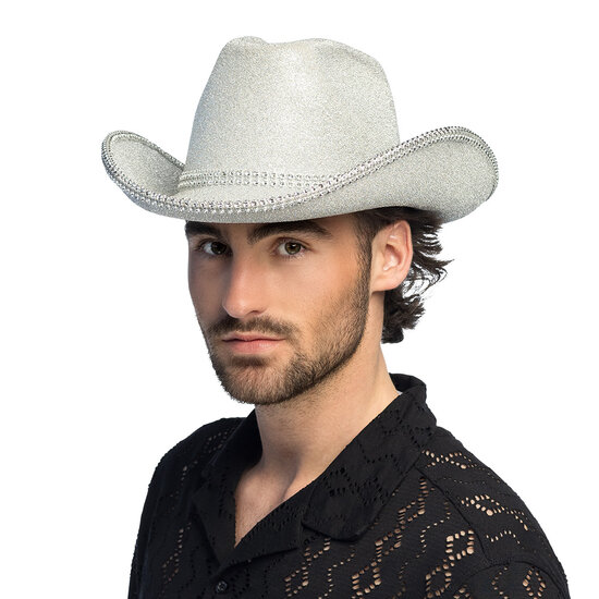Cowboyhoed Charly Zilver - Fout Feest - Volwassenen 